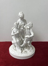 SCULPTURE GROUPE EN PORCELAINE BISCUIT Rudolstadt-Volkstedt NO SEVRES Meissen