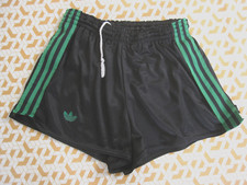 Short Adidas Ventex Noir et vert Vintage Polyamide Foorball 70'S - M