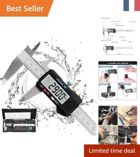 Pied à Coulisse Numérique Qfun 150mm Acier Inoxydable Écran LCD Précision 0.01mm