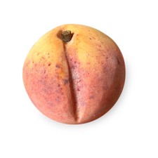 Sculpture Pêche Fruit Marbre