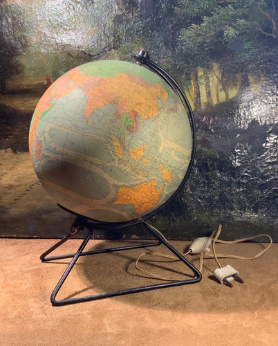 globe terrestre ancien perrina