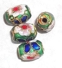 4 PERLES CLOISONNEES 10 MM