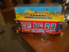 vintage Ancien tramway JYELANDIA de la maison JYESA en tôle et plastique an 70