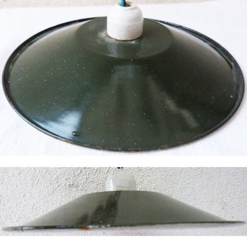Abat jour metal email - abat-jour, vert