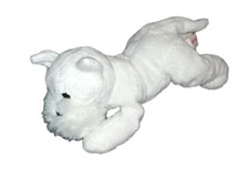 Peluche doudou chien blanc