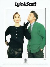  publicité Advertising 0522 1987  Lyle & Scott  pullsovers cachemire laine