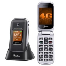 Téléphone portable à rabat 4G pour personnes âgées téléphone avec grand bouto...