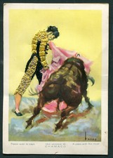 CPSM brodée : CORRIDA TORERO