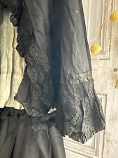 BELLE EPOQUE French SET embroidered SILK beaded CAPE SKIRT c1890