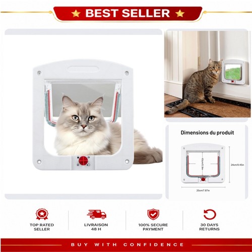 Chatière magnétique chat - , 4