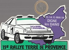 Autocollant. C24auto. 15éme RALLYE TERRE DE PROVENCE - 1994. Ecurie Lavande