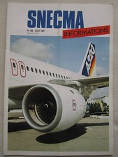 8/1987 SNECMA INFORMATIONS 306 SOCHATA CAPILLON BOURGET MOTO GNOME RHONE A320