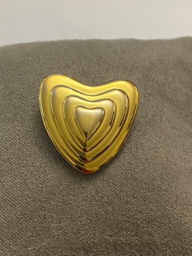 Broche coeur métal doré - broche,