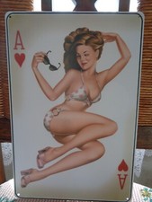 TOLE METAL AS DE COEUR PIN UP