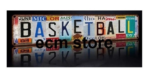 Basketball plaque métallique - basketball,