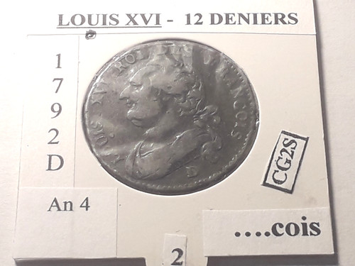 Louis xvi deniers 1792 - 12,