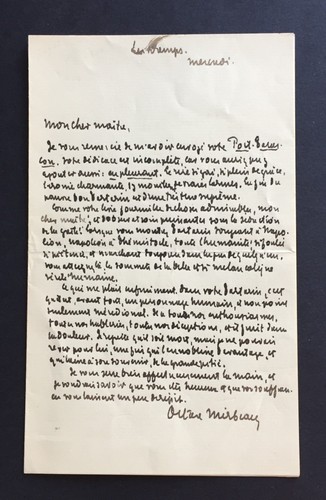Octave mirbeau lettre - octave,