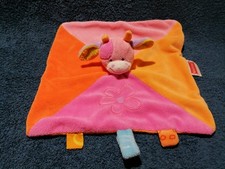 doudou plat vache rose orange  Nattou  Etat neuf
