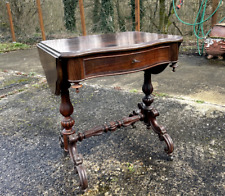 Table à thé en noyer/ acajou 1870 - 90 dépliable à volets