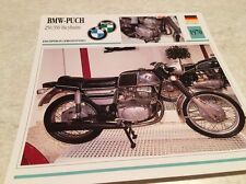 Carte moto BMW Puch 250 350 proto 1970 collection Atlas Allemagne