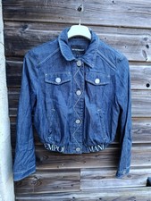 Veste en jean courte logo