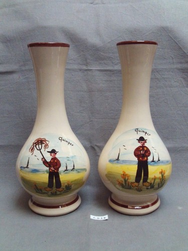 Paire vases anciens en - paire,