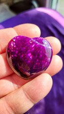 Pendentif Coeur Agate Violet