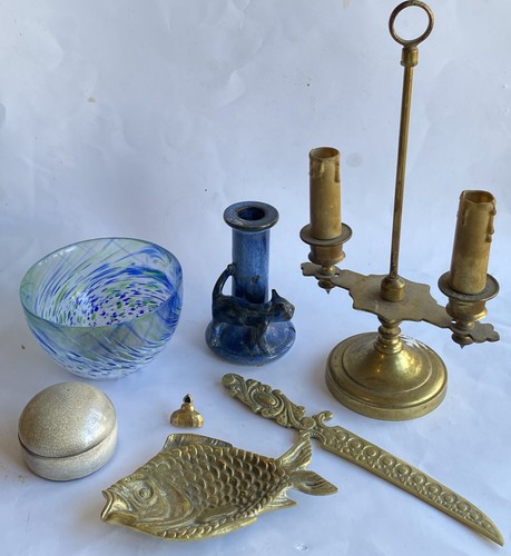 Lot objets brocante - lot,