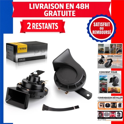Farbin klaxon voiture - de, 12v