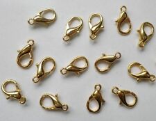 LOT de 18 FERMOIRS MOUSQUETON 12 x 6mm DORES LOBSTER CLAW perles création bijoux