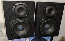 Paire de petite enceintes de monitoring DJ / studio passive en moquette skytec 