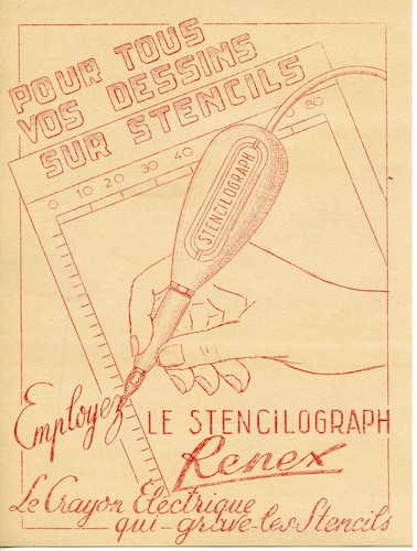 Publicite stencilograph renex - publicite-,