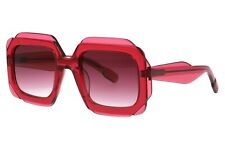 450€ Grandes Lunettes de soleil épaisses carrées Rétro rose translucide Kartell