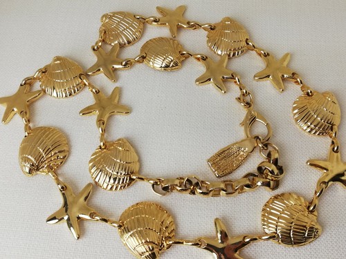 Collier ancien doré étoiles