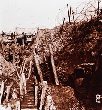 Tranchées Guerre 14-18 France Allemagne Photo Stereo Plaque verre VR23L8n