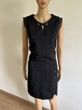 Robe noire avec simili cuir