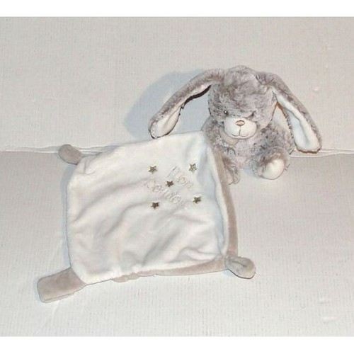 Doudou lapin beige - doudou, blanc