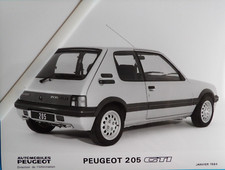 Photo Presse PEUGEOT 205 GTI de 01 / 84 . P114