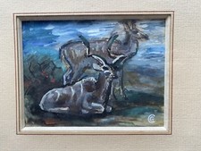 Gaston Albert Chopard Tableau Animalier Art Déco Peinture Animalière Années 30