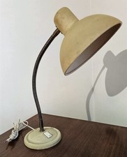 lampe de bureau vintage articulée en métal jaune