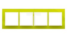 Simon 54 Nature Verre à cadre quadruple LIME SORBET DRN4/90 /T2FR