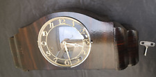 Pendule clock art deco 1930 Placage palissandre vernis Très bon état fonctionne