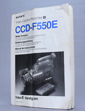 Sony CCD-F550E Mode d'emploi   (Réf#D-953)