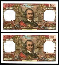 Billet France - 100 Francs Corneille - 02-02-1967 -O 214 -PAIRE SPL -Fay : 65.16