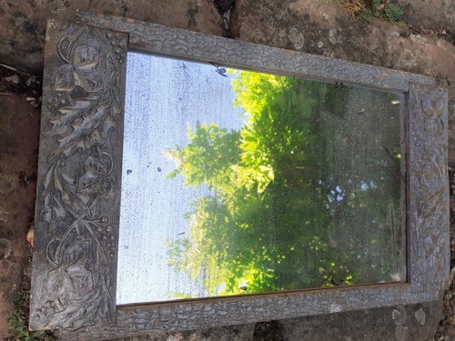 Miroir ancien sculpté - ,