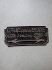 RARE PLAQUE CRUE DE LA SEINE