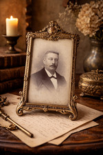 Cadre photo ancien bronze
