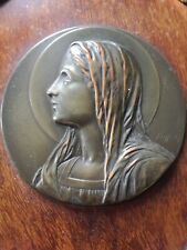 Superbe médaille de la Vierge Marie, en bronze, signée RUFFONY, XIX ème siècle