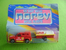 NOREV MINI JET METAL PICK-UP AVEC REMORQUE POMPIER NEUF SOUS BLISTER