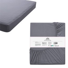 Drap Housse 180x200 Coton Gris